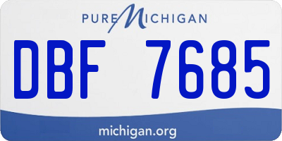MI license plate DBF7685