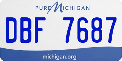 MI license plate DBF7687