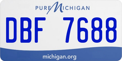 MI license plate DBF7688