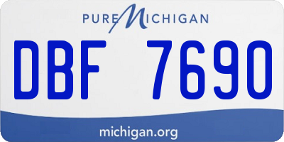 MI license plate DBF7690