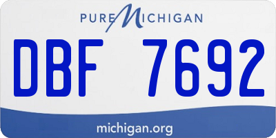 MI license plate DBF7692