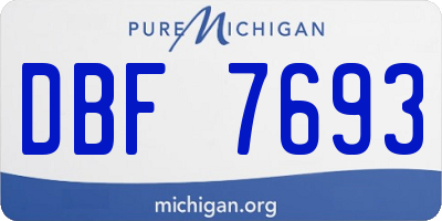 MI license plate DBF7693
