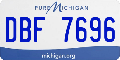 MI license plate DBF7696