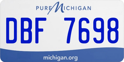 MI license plate DBF7698