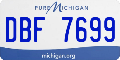 MI license plate DBF7699