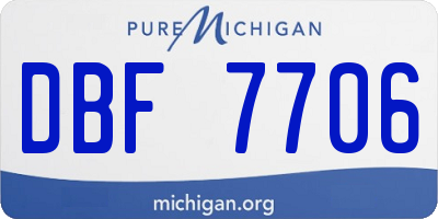 MI license plate DBF7706