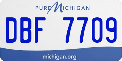 MI license plate DBF7709