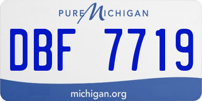 MI license plate DBF7719