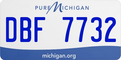 MI license plate DBF7732