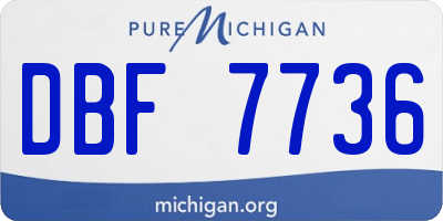 MI license plate DBF7736