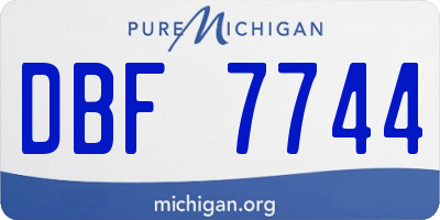 MI license plate DBF7744