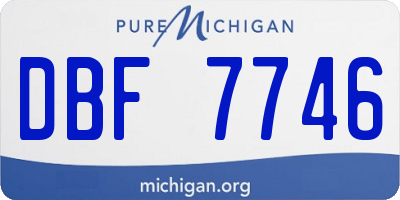 MI license plate DBF7746