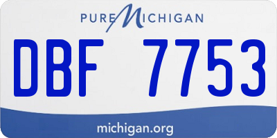 MI license plate DBF7753