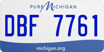 MI license plate DBF7761