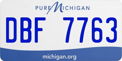 MI license plate DBF7763