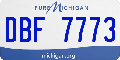 MI license plate DBF7773