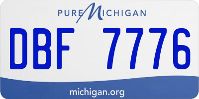 MI license plate DBF7776