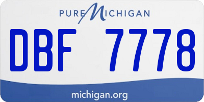 MI license plate DBF7778