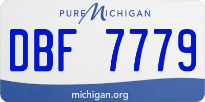 MI license plate DBF7779