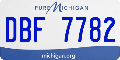 MI license plate DBF7782