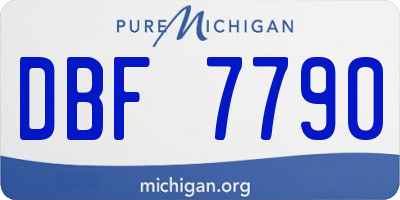 MI license plate DBF7790