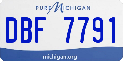 MI license plate DBF7791