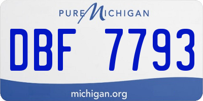 MI license plate DBF7793