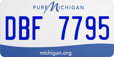 MI license plate DBF7795