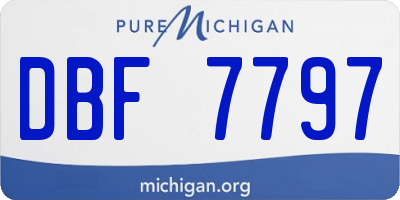 MI license plate DBF7797