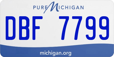 MI license plate DBF7799