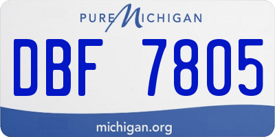 MI license plate DBF7805