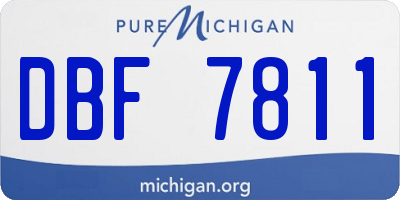 MI license plate DBF7811