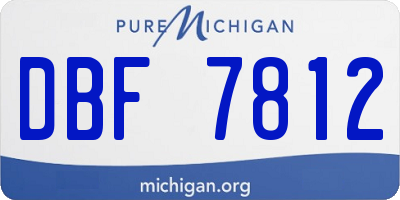 MI license plate DBF7812