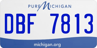 MI license plate DBF7813
