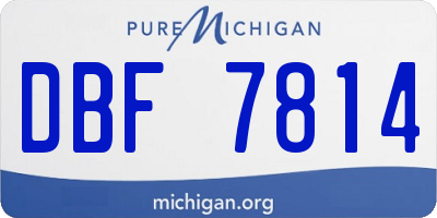 MI license plate DBF7814