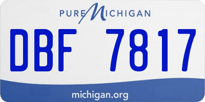 MI license plate DBF7817