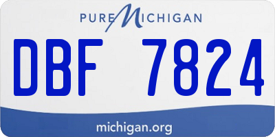 MI license plate DBF7824