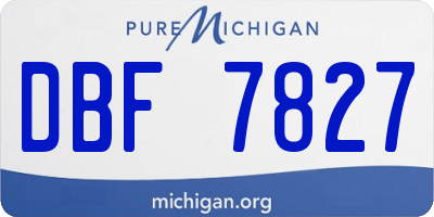 MI license plate DBF7827
