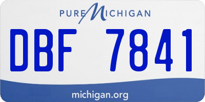 MI license plate DBF7841