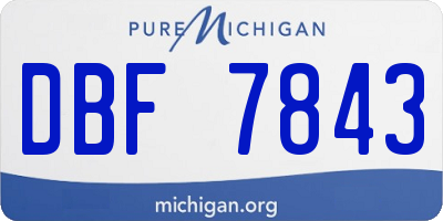 MI license plate DBF7843
