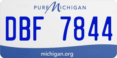 MI license plate DBF7844