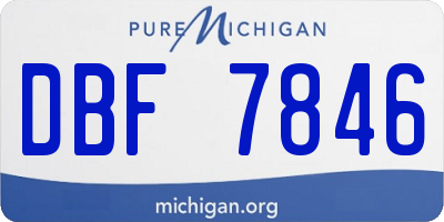 MI license plate DBF7846