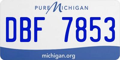 MI license plate DBF7853