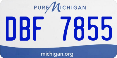 MI license plate DBF7855