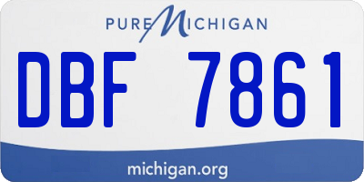 MI license plate DBF7861