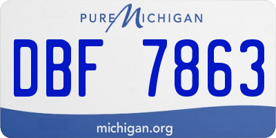 MI license plate DBF7863