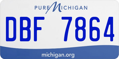MI license plate DBF7864