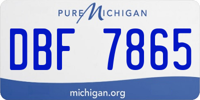 MI license plate DBF7865