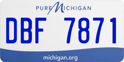 MI license plate DBF7871