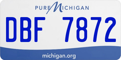 MI license plate DBF7872